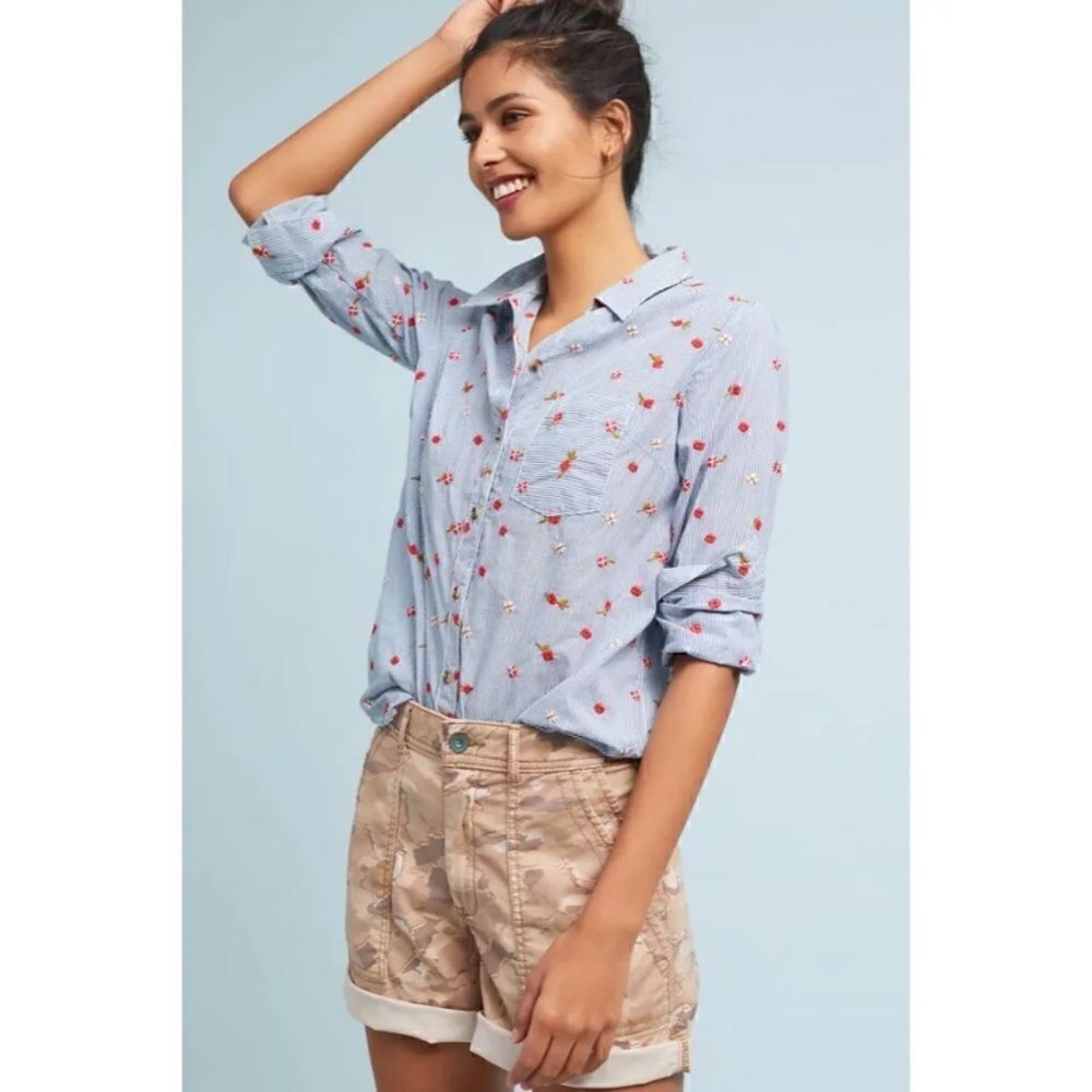 ANTHROPOLOGIE Wanderer Camo Shorts Cargo Camouflage Pockets ~ Size 29